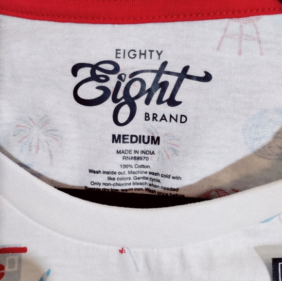 Eighty Eight Brand - Men's white patriotic fun bbq t-shirt. New. Size - M - Picture 5 of 8